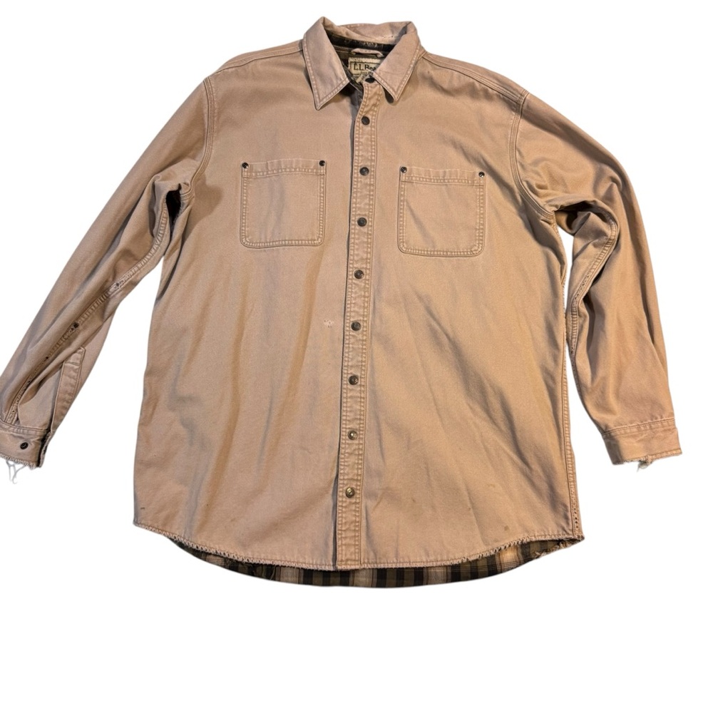 L.L. Bean Vintage Men's Lined Shirt Work Jacket Barn Chore XL Tall